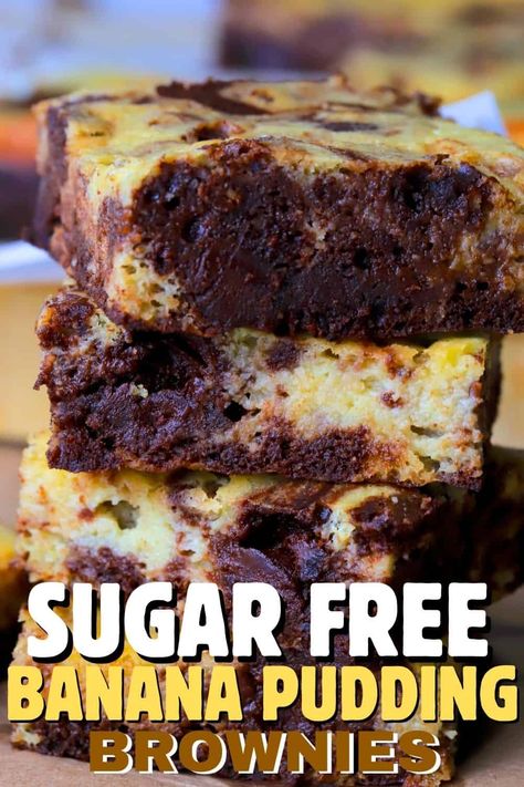 Craving a delicious dessert that fits your low-carb lifestyle? Try this Sugar-Free Banana Pudding Brownie Recipe! These brownies are gluten-free, low-carb, and diabetic-friendly, perfect for satisfying your sweet tooth without added sugars. Made with almond flour and sugar substitutes, it’s the ultimate healthy treat for anyone following a keto or sugar-conscious diet. Pin now and enjoy this guilt-free dessert that tastes just like the real deal! Sugar Free Banana Pudding, Gluten Free Banana Pudding, Sugar Free Banana Bread, Banana Ice Cream Recipe, Banana Pudding Desserts, Low Carb Grocery, Sweet Bakes, Sugar Free Recipes Desserts, Sugar Free Pudding