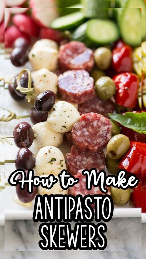 Antipasto Kabobs, Bbq Appetizers, Charcuterie Ideas, Antipasto Skewers, Skewer Appetizers, Pepperocini Recipes, Make Ahead Appetizers, Elegant Appetizers, Italian Meats