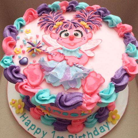 Abby Cadabby Smash Cake  on Cake Central Sesame Street Abby Cake, Abby Cadabby Birthday Cake, Abby Cadabby Birthday Party Ideas, Abby Cadabby Cake, Abby Cadabby Birthday, Abby Cadabby Party, Sesame Street Birthday Cakes, Red Birthday Cakes, Elmo Birthday Party