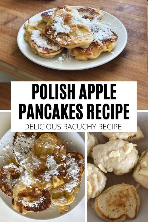 Polish Apple Pancakes Racuchy Recipe That Tastes Like Poland! Polish Pastries, Polish Meals, Polish Breakfast, Apple Pancake Recipe, Polish Foods, Poland Food, Polish Desserts, Apple Pancakes, Foreign Food