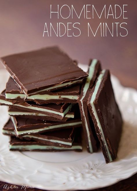 these homemade andes mints are so easy to make and delicious Mint Recipes Dessert, Andes Mints, Mint Desserts, Kek Lapis, Andes Mint, Candy Truffles, Mint Recipes, Candy Recipes Homemade, Christmas Candy Recipes