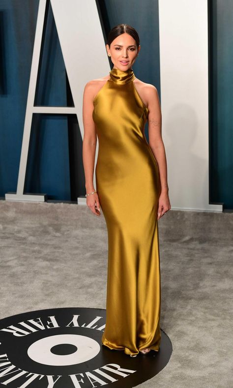 Prom Satin Dress, Oscars 2020, Eiza Gonzalez, Oscar Dresses, Oscar Party, Cocktail Attire, Floor Length Gown, Satin Prom Dress, Dresses 2020