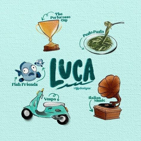 Luca Profile Picture, Luca Pixar Aesthetic, Luca Pixar Fan Art, Luca Movie Aesthetic, Luca Tattoo Disney, Luca Aesthetic Disney, Luca Painting, Luca Drawing, Luca Poster