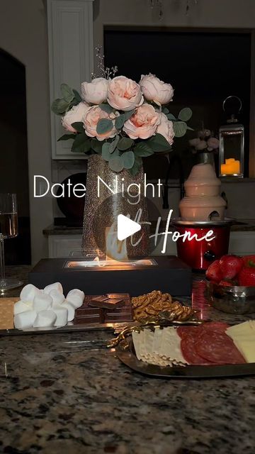 Lawanna Mcgill on Instagram: "Date Night at Home✨ “Date night: where love and laughter creates special moments.” Tasha P~ . . Tabletop Fire Pit & Nostalgia 3 Tier Electric Chocolate Fondue Fountain can be found in my storefront under “ Lux Date Night” in bio ❤️ . . . . #datenight #datenightideas #datenightathome #romantic #romanticcouples #romanticideas #marriedlife #couple #couplegoals #couplelove #chocolatefountain #wine #charcuterie #snacks #love" Wine Tasting Date Night At Home, Date Night Ideas At Home Aesthetic, Date Night Food At Home, Romantic Dinner At Home Set Up, Dinner Date Night At Home, At Home Dinner Date Ideas, Fun Date Night Ideas At Home, Couples Date Night Ideas At Home, Home Date Night Ideas Set Up