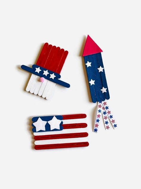 Budget-Friendly 4th of July Craft Ideas for All Ages Easy 4th Of July Crafts, Noah Crafts, July Crafts For Kids, 4th Of July Craft, Sticks Crafts, June Activities, 4th Of July Crafts, Senior Crafts, Fourth Of July Crafts For Kids