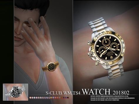 Watch for men, 3 swatches, hope you like, thank you.  Found in TSR Category 'Sims 4 Male Bracelets' Sims 4 Male Accessories Patreon, Sims 4 Male Chain Necklace, Sims 4 Cc Jewelry Rings, Ts4 Watch Cc, Ts4 Cc Male Jewelry, Sims 4 Cc Rolex Watch, Sims 4 Watches Cc, Male Jewelry Sims 4 Cc, Sims 4 Men Jewelry Cc