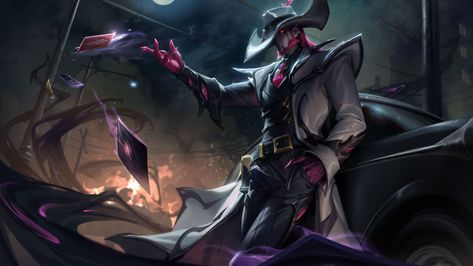 ArtStation - League of Legends - Crime City Nightmare Twisted Fate Splash Illustration, Edward Chee Twisted Fate Skins, Jack Of Hearts, Twisted Fate, Final Fantasy Vi, Splash Art, Red Card, Riot Games, Lol League Of Legends, History Facts