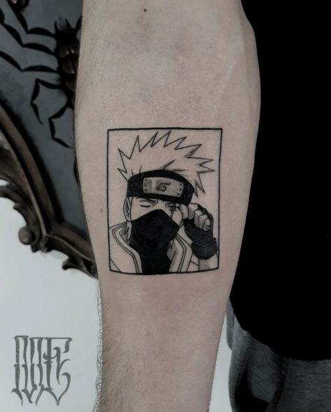 Kakashi Tattoo, Left Arm Tattoos, Tatuagem Masculina Pequena, Manga Tattoo, Naruto Tattoo, Matching Couple Tattoos, Image Swag, Tattoo Style Drawings, Tattoo Design Book