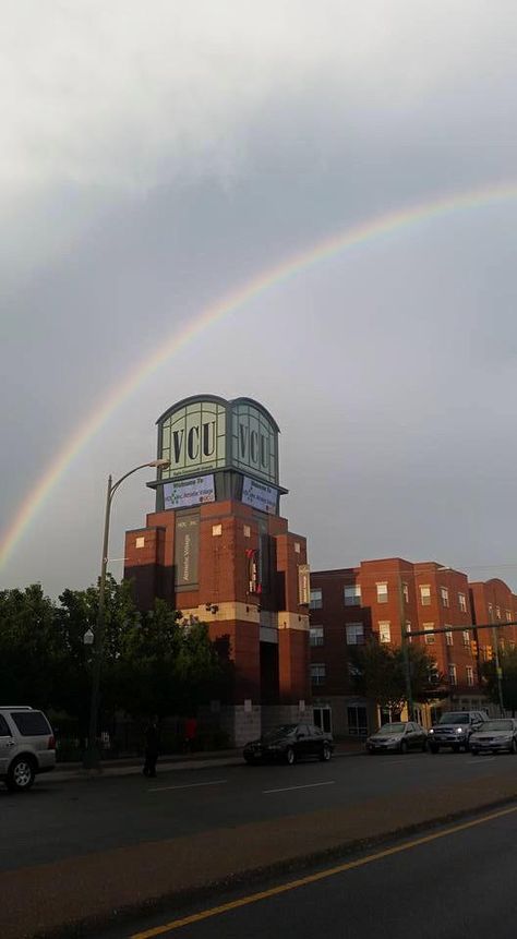 Black and Gold at the end of this rainbow!! VCU GO RAMS GO! Virginia Commonwealth University, Dorm Walls, Sophomore Year, Richmond Virginia, Grad School, Hendrix, Commonwealth, Seattle Skyline, Black And Gold