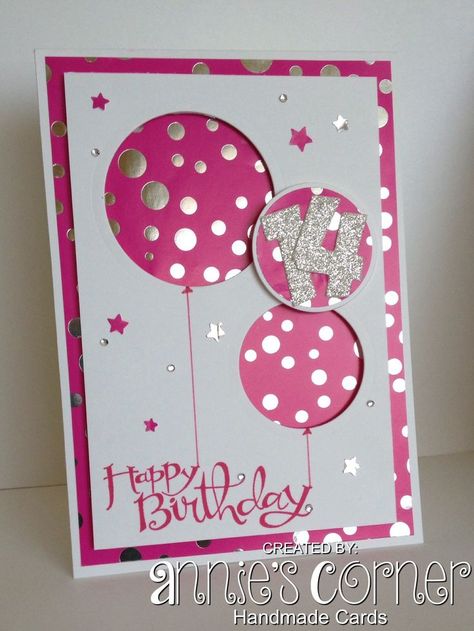 Homemade Birthday Cards, Girl Birthday Cards, Bday Cards, Birthday Cards For Women, Cricut Cards, Birthday Numbers, Kids Birthday Cards, Birthday Cards Diy