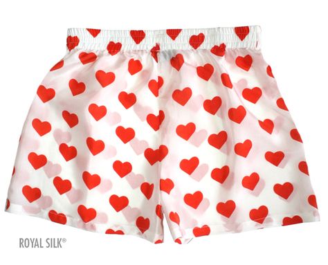 Silk Heart Boxers for Women [ RoyalSilkUSA.com ] #boxers #royal #silk Boxers For Women, Heart Boxers, Boxers Men, Boxers For Men, Boxer For Men, White Boxers, Silk Clothes, Silk Outfit, Service Women