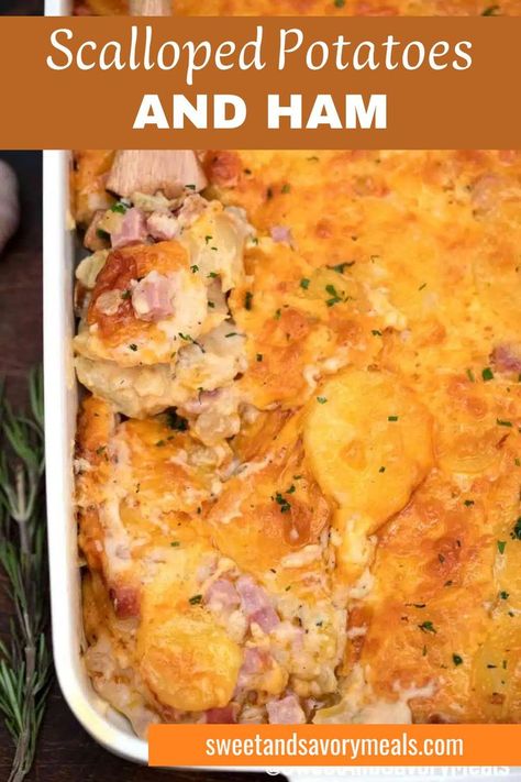 a sheet pan with scalloped potatoes and ham Best Scalloped Potatoes And Ham, Scallop Potatoes And Ham, Best Scalloped Potatoes, Potatoes And Ham, Scalloped Potatoes And Ham, Ham Casserole, Leftover Ham Recipes, Clean Eating Recipes For Dinner, Savory Meals