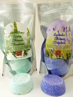 Homemade Shower Steamers, Make Shower Steamers, Shower Steamers Diy, Relieve Congestion, Shower Fizzies, Sinus Problems, Bath Bomb Recipes, Diy Shower, Homemade Soap Recipes