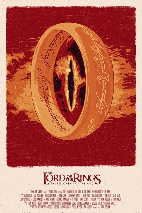 Movie Synopsis:  "A meek Hobbit from the Shire and eight companions set out on a journey to destroy the powerful One Ring and save Middle-earth from the Dark Lord Sauron."    More Bartosz Kosowski AMPs:  Bartosz Kosowski    Artists Website:  http://bartoszkosowski.com/ The Lord Of The Rings Poster, Lord Of The Rings Illustration, Lords Of The Rings, Fire Poster, Lord Of Rings, Poster Grafico, Lord Of The Rings Tattoo, Lord Of The Ring, World Illustration