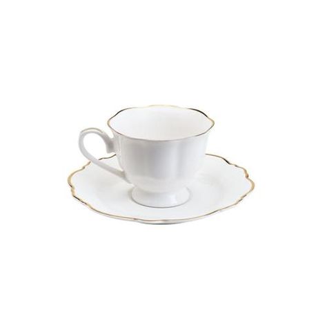 Jogo 6 xícaras 80ml para café de porcelana fio dourado com pires new bone wolff - 35369 surpreenda os seus convidados com este elegante jogo de 6 xícaras com pires para café da linha new bone wolff feito de porcelana na cor branca e detalhes em fio dourado. de linhas clássicas e design requintado, este conjunto dará um toque de glamour ao servir o seu café. E Design, Magazine