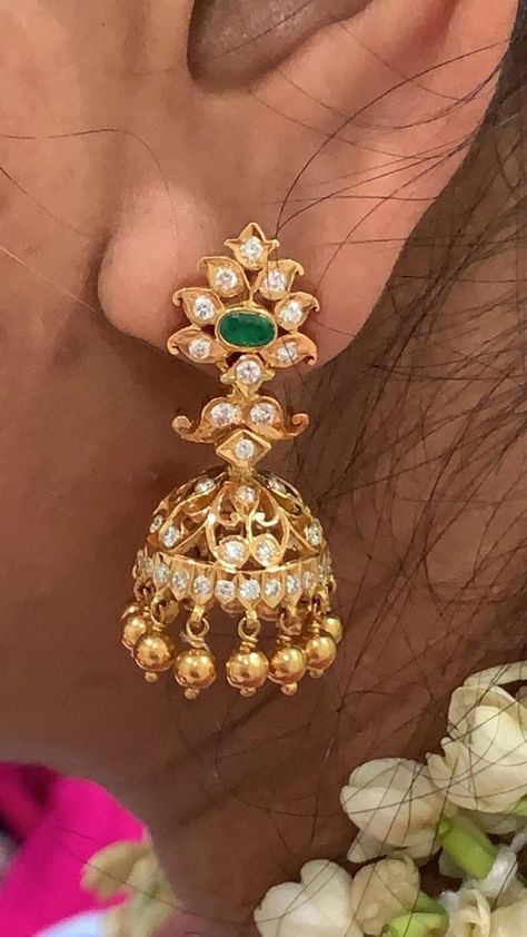 Butallu Designs Gold, Jumkalu Gold, Gold Earrings Buttalu Designs, Ear Buttalu Designs, Gold Kamalu Buttalu, 8grams Gold Earrings Buttalu, Kammala Buttalu Gold Designs, Gold Earrings Butalu, Stone Buttalu Earrings Gold