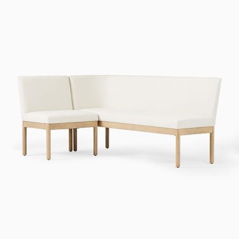 Hargrove 2-Piece Banquette - Large Hargrove Banquette, West Elm Hargrove, Banquette Dining, Brooklyn House, Attic Lighting, West Elm Kids, Coastal Modern, Dining Benches, Room Planner