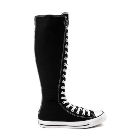 Knee Converse, Emo Converse, Tall Converse, Knee High Converse Outfit, Long Converse, Converse Knee High, Emo Shoes, Emo Boots, Knee High Sneakers