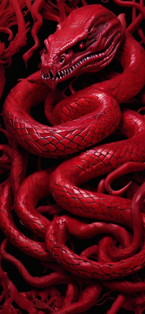 1 Number Wallpaper, Snake Photos, Number Wallpaper, Pretty Snakes, Snake Wallpaper, Red Snake, Devian Art, Snake Art, Extension Designs