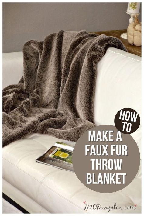 Today’s project, how to make a DIY faux fur throw. I’m sharing some fabulous tips that make this project a breeze for any level of sewer! Diy Throw Blankets, Diy Faux Fur, Diy Baby Blanket, Craft Projects For Adults, Textured Blankets, Make Blanket, Diy Crafts For Adults, Fuzzy Blanket, Faux Fur Throw Blanket