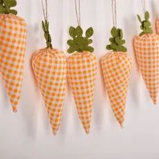 Easter | Wish Carrot Banner, Carrots For Easter, Easter Photo Ideas, Fabric Carrots, Easter Bunting, Party Wall Decorations, Easter Garland, Easter Fabric, Easter Banner