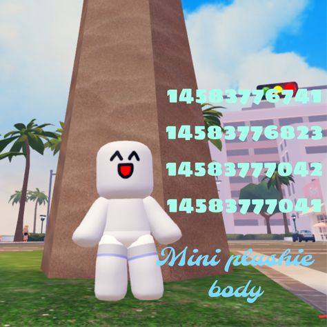 Roblox Trolling, Roblox Plush, Code Brookhaven, Mini Plushie, Roblox Avatar Ideas, Body Code, Skin Roblox, Images Hello Kitty, Chibi Body