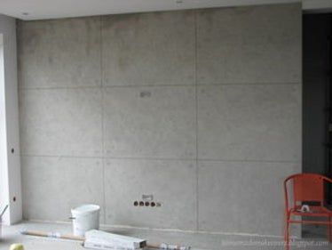 DIY CONCRETE TV WALL: 5 Steps Concrete Tv Wall, Diy Fireplace Makeover, Stone Fireplace Mantel, Home Minimalist, Living Room Renovation, Concrete Fireplace, Cement Wall, Diy Concrete, Design For Home