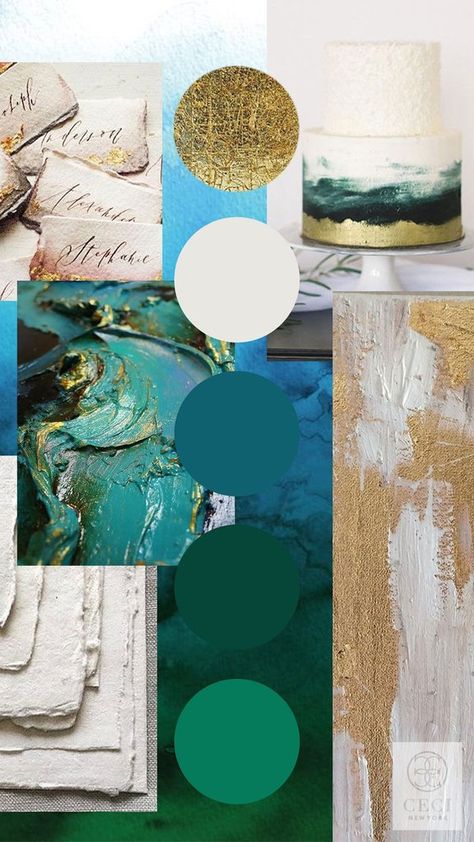 Emerald And Gold Color Scheme, Green Gold Blue Color Scheme, Teal Green Gold Color Palette, Teal And Green Colour Palette, Blue Teal Gold Color Palette, Emerald And Turquoise, Turquoise And Gold Color Palette, Dark Teal Color Palette Bedroom, Turquoise And Gold Bedroom Ideas