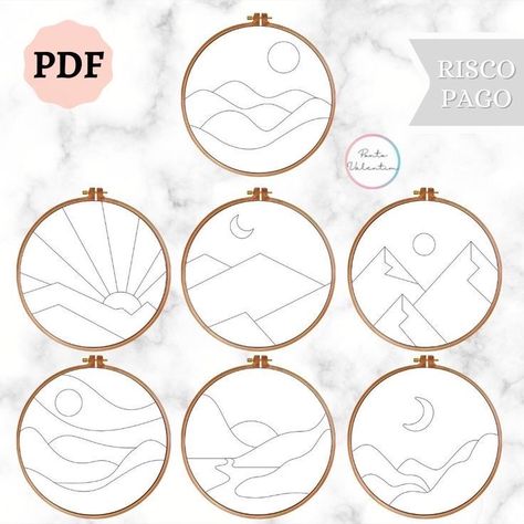 Minimalistic Tattoo, Pola Macrame, Embroidery Hoop Art Diy, Punch Needle Patterns, Pola Sulam, Hand Embroidery Projects, Punch Needle Embroidery, ��자수 디자인, Sewing Embroidery Designs