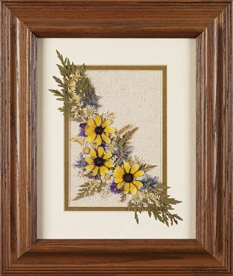 Dried Flower Picture Frame, Today Recipes, Pressed Plants, Pressed Flowers Diy, Pressing Flowers, Leaf Collage, Leaf Projects, Flower Picture Frames, Sunflowers And Daisies