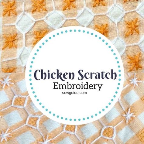 Design your CHICKEN SCRATCH EMBROIDERY Patterns with these 4 stitches - Sew Guide Chicken Scratch Patterns, Embroidery 101, Embroidery Aprons, Tea Towels Embroidery, Free Embroidery Patterns Machine, Bird Embroidery Pattern, Gingham Embroidery, Chicken Scratch Embroidery, Hand Embroidery Patterns Free