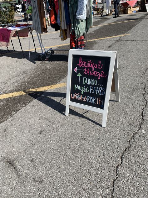 Business Sidewalk Sign Ideas, Small Business Chalkboard Sign Ideas, Funny Store Signs Business, Cute Boutique Chalkboard Signs, Funny Chalkboard Signs Boutique, Funny Boutique Signs, Boutique Sidewalk Sign Ideas, Retail Chalkboard Signs, Sidewalk Sign Ideas