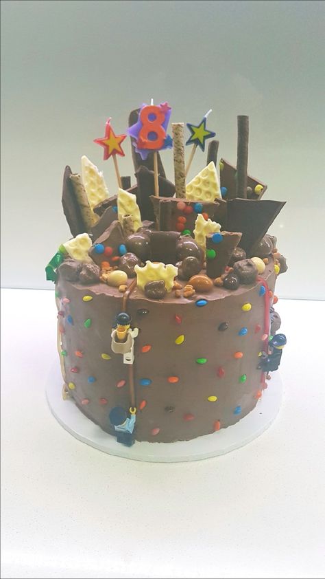 Birthday Cake Ideas For Boys, Cake Ideas For Boys, Rock Climbing Cake, Boys 8th Birthday, 39 Birthday, 9th Birthday Cake, Lego Birthday Cake, 7th Birthday Cakes, 8th Birthday Cake