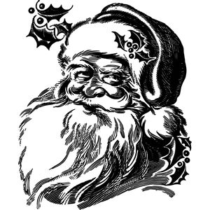 Christmas Handcraft, Santa Drawings, Gothic Xmas, Santa Drawing, Christmas Black And White, Stary Papier, Santa Claus Drawing, Santa Canvas, Christmas Sketch