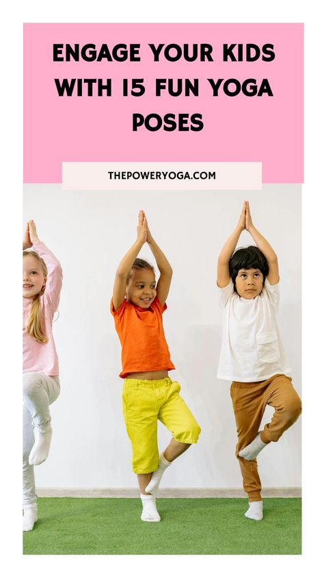 Engage Your Kids with 15 Fun Yoga Poses Yoga Activities For Kids, Quiet Toddler Activities, Fun Yoga Poses, Baby Yoga Poses, Kid Yoga Lesson Plans, Yoga Poses For Kids, Kids Exercise, Yoga Lesson Plans, At Home Yoga