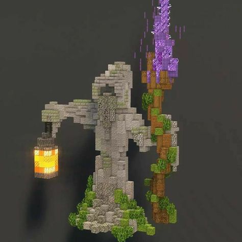 Minecraft Lantern, Minecraft Statue, Minecraft Fountain, Guardian Statue, Minecraft Building Guide, Minecraft Statues, Statue Design, Minecraft Redstone, Rumah Minecraft Sederhana