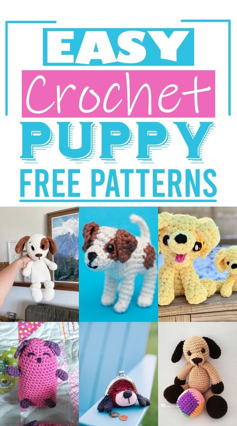 Crochet Puppy Patterns are adorable to crochet and fun to give as a gift. Crocheting toys like these are a great way to use leftover yarn or create a unique gift for anyone who loves dogs. Crochet Dog Free Pattern, Amigurumi Puppy, Crochet Puppy, Cutest Crochet, Patterns For Kids, Leftover Yarn, Crochet Dog Patterns, Crochet Amigurumi Free Patterns, Crochet Amigurumi Free