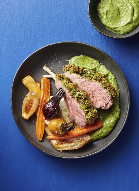 Colin's Rack of Lamb with a Pistachio and Herb Crust » Dish Magazine Lamb With Mint Jelly, Meat And Three, Dish Magazine, Veg Dinner Recipes, Lamb Rack, Crusted Rack Of Lamb, Leg Of Lamb, Lamb Dishes, Roasted Vegetable Recipes