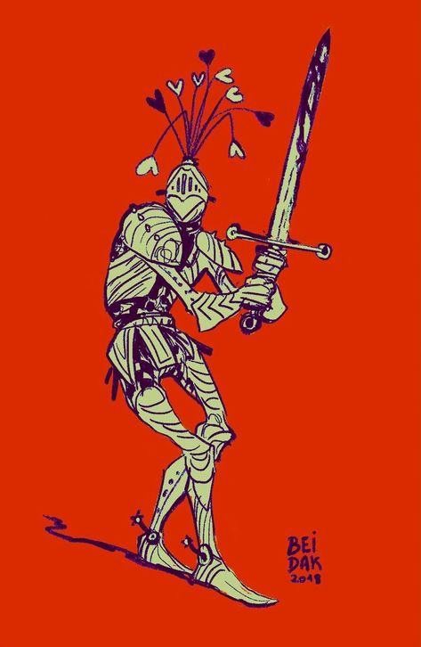 Knight Illustration, Illustration Tumblr, Thigh Tat, Minimalist Tattoos, New Perspective, Funky Art, Aesthetically Pleasing, Fantasy Character Design, Pretty Art