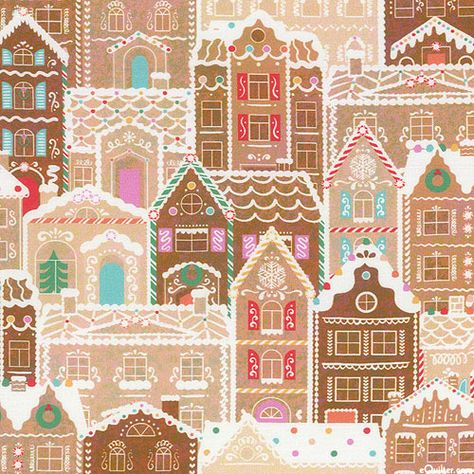 Gingerbread Village Illustration, Gingerbread House Background, Gingerbread Color Palette, Gingerbread Scene, Gingerbread House Illustration, Gingerbread City, Gingerbread Town, Badge Buddies, Xmas Window