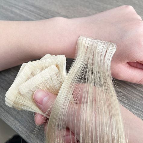 Invisible tape in hair extensions 100% human hair
#tapeinextensions #invisiblehairextension #humanhair #extensionhair #hairsupplier #salonsupplier Hair Extension Tips And Tricks, Invisible Hair Extensions, Russian Hair, Wholesale Hair Extensions, Double Drawn Hair, Hair Tape, Tape In Extensions, Tape In Hair Extensions, Straight Human Hair