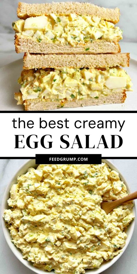 This is the best egg salad recipe you'll ever try! Creamy, tangy, and packed with the crunch of celery and dill pickles, it's perfect for picnics, quick lunches, or making the ultimate egg salad sandwich. Best Egg Salad Recipe Easy, Egg Salad With Pickles, Best Egg Salad Sandwich Recipe, Egg Salad With Dill, The Best Egg Salad, Egg Salad Recipe Easy, Egg Salad Sandwich Recipe, Best Egg Salad Recipe, Egg Salad Sandwich