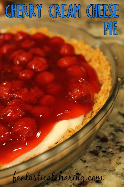 Cherry Cream Cheese Pie #SundaySupper Cream Cheese Cherry Pie, Cherry Cream Cheese Pie, Cream Cheese Pie Recipes, Cherry Cream Cheese, Cheese Pie Recipe, Christmas Menus, Amazing Food Recipes, Cream Cheese Pie, Cooking Desserts