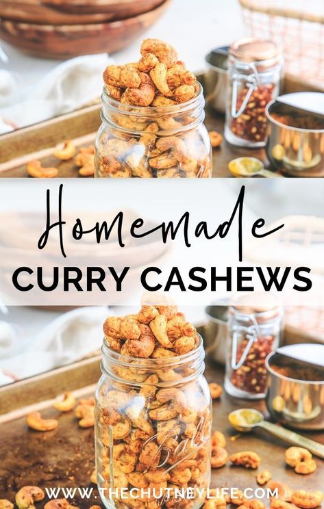 If there’s one thing you’ll always find in my pantry, it’s a variety of nuts. Cashews, pine nuts, walnuts, pecans- I  do not discriminate! I love toasting them up for a salad, adding them into a pesto, or grinding them to add a nutty topping to parfaits. Today I’m sharing a recipe for curry cashews that you are just going to love! #Cashews #Nuts Parfait Toppings, Spiced Cashews, Cashew Recipes, Flavored Nuts, Homemade Curry, Healthy Candy, Nut Recipes, Dinner Inspiration, Reduce Food Waste