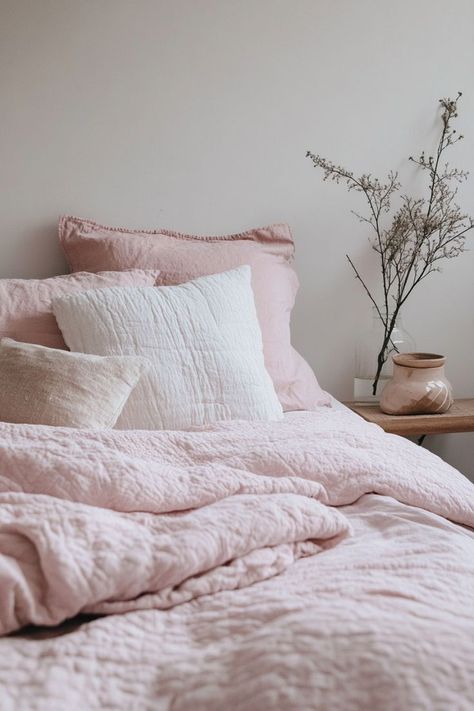 Add a soft, feminine touch to your bedroom with a gentle pink palette. Use blush tones for walls or bedding, and pair them with neutral or gold accents for a delicate yet modern feel. Incorporate cozy textures and soft lighting to create a tranquil, dreamy space. 🌸🛏️ #SoftPinkBedroom #FeminineDecor #CozyRetreat Dreamy Pink Bedroom, Neutral Bedroom With Pink Accents, Bedroom With Pink Accents, Soft Pink Bedroom, Pink And Grey Bedroom, Dreamy Space, Feminine Decor, Pink Palette, Pink Bedrooms