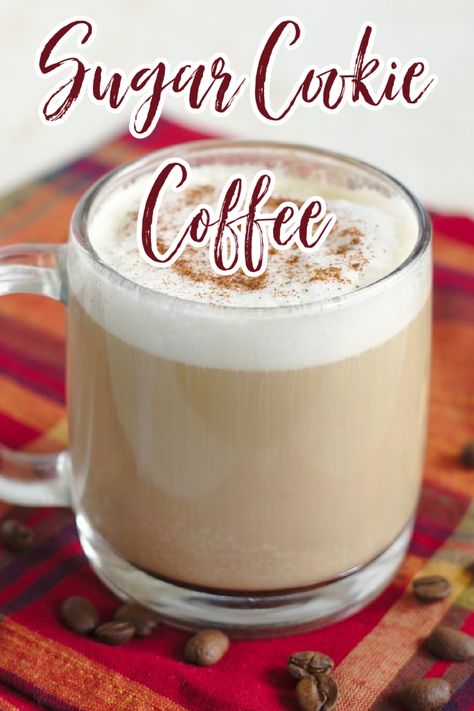 Sugar Cookie Coffee, Coffee Concoctions, Holiday Coffee Drinks, Flavored Coffee Recipes, Cookie Coffee, Drinks Christmas, Nespresso Recipes, Homemade Coffee Creamer, Hot Drinks Recipes