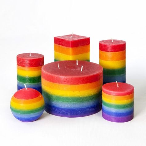 Rainbow candle, rainbow candles, rainbow decor, gay pride decor, candle rainbow, rainbow candle holder, rainbow moonstone, rainbow gifts Pride Candles, Big Candle Holder, Rainbow Candles, Crayon Candles, Pride Decor, Candle Meaning, Handmade Candles Diy, Rainbow Gifts, Velas Candles