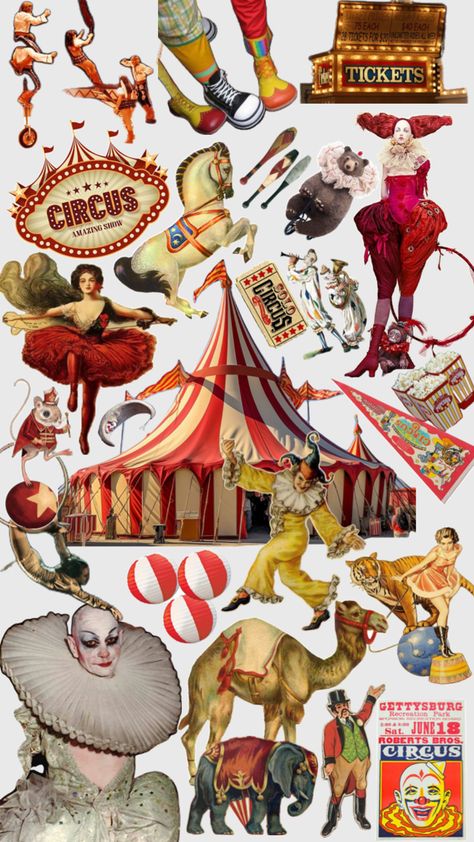 Circus Collage, Creepy Carnival, Collage Images, Graphic Design Images, Circus Poster, Vintage Circus, Carnival Party, Funky Art, Collage Art