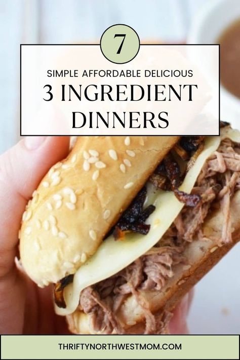 Easy 3 ingredient dinners 5 Ingredient Meals Healthy, Cheap 3 Ingredient Meals, 3 Or 4 Ingredient Recipes, One Ingredient Foods, Easy Few Ingredient Dinners, Healthy 3 Ingredient Recipes, Four Ingredient Recipes, Dinners For Busy Nights, Beginner Cooking