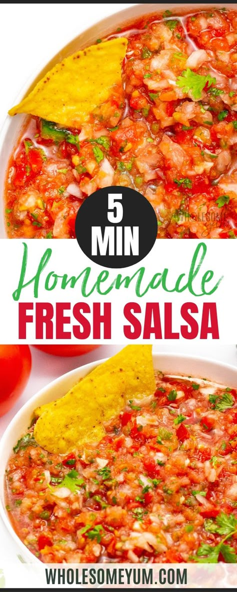 Homemade Fresh Salsa Recipe Salsa Recipe With Fresh Tomatoes, Salsa With Fresh Tomatoes, Fresh Salsa Recipe Homemade, Recipe With Fresh Tomatoes, Make Salsa, Tomato Salsa Recipe, Easy Homemade Salsa, Fresh Salsa Recipe, Easy Salsa Recipe